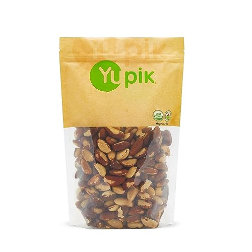 Yupik Organic Brazil Nuts, 2.2 lb (35.2 oz), Gluten-Free, Vegan, Kosher, Non-GMO, Raw Nuts, Shelled, Unsalted, Unroasted, Oil-Free, Crunchy, Excellent Source of Selenium, Healthy Snacks