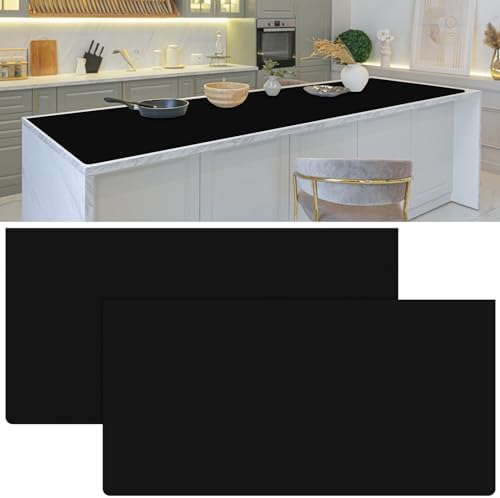 Hushee 2 Roll Silicone Mats for Kitchen Counter 47 x 24 Inches Silicone Mat Nonslip Cuttable Counter Mat Heat Resistant Mat for Kitchen Counter Countertop Placemat