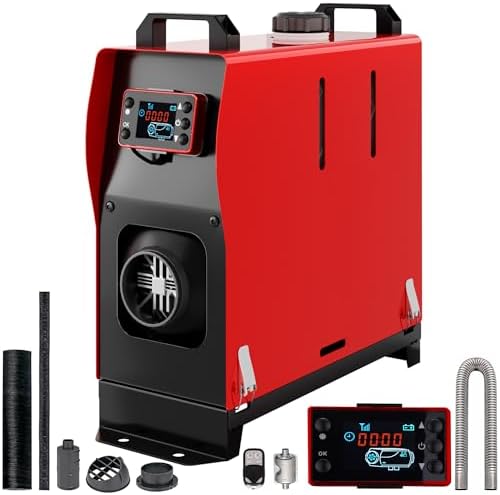 8KW Diesel Heater, All-in-One Diesel Air Heater, Portable Diesel Heater with LCD Monitor & Remote Control, Fast Heating for Tent, Car, RV, Truck, Camper, Trailer, Motorhome