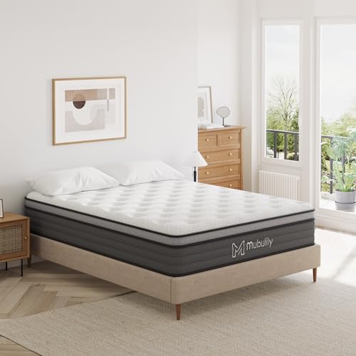 Queen Mattress,10 Inch Hybrid Mattress in a Box with Gel Memory Foam Mattress,Individually Wrapped Pocket Coils Innerspring Mattress,Pressure Relief,Back Pain Relief,CertiPUR-US.