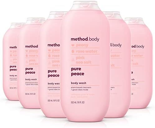Method Body Wash, Pure Peace, Paraben and Phthalate Free, 18 oz (Pack of 6)