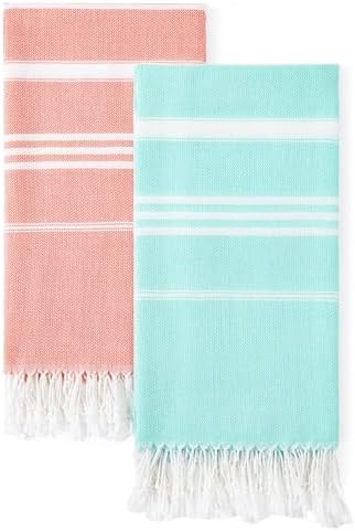 2 Packs Turkish Beach Towels Quick Dry Sand Free Oversized Bath Pool Swim Towel Extra Large XL Big Blanket Adult Travel Essentials Cruise Accessories Must Haves Clearance Vacation Stuff