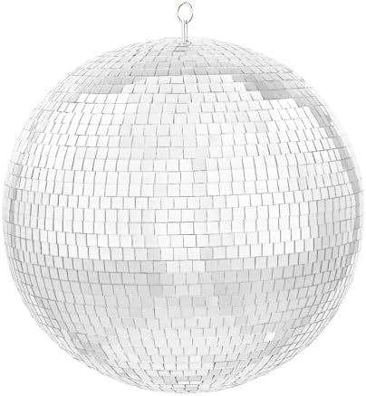 VEVOR Mirror Disco Ball, Large 20 Inch Party Mirror Ball with Hanging Ring, Lightning Disco Ball Party Decorations, Ideal for DJ Club, Stage, Wedding, Birthday, Christmas, New Years Celebration