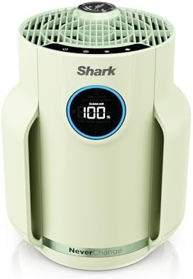 Shark NeverChange Air Purifier Compact Pro with Long-lasting HEPA Exceeding Filtration, Captures Pet Dander, Dust, Smoke, and Allergens, up to 250 sq. ft. for Bedroom, Home Office, Dorm, HP072GN