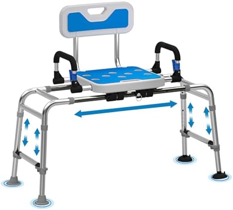 Shower Chair for Seniros Elderly Handicap Disabled Bariatric Adults or Women with Back