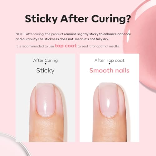 modelones Builder Nail Gel, 2 Pcs Clear and Rose Nude Pink Gel Builder for Nail Thickening Apex Building 8-in-One Rubber Base Gel Polish Nail Strengthener Extend Gel LED Nail Lamp Cured Hard Gel 10 ml