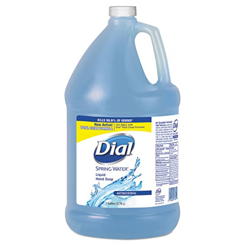 Dial 15926EA Antibacterial Liquid Hand Soap, Spring Water Scent, 1 gal Bottle