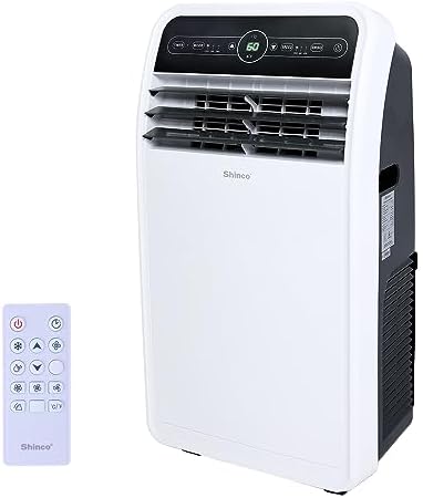 Shinco 12,000 BTU Portable Air Conditioner, Portable AC Unit with Built-in Cool, Dehumidifier&Fan Modes for Room up to 400 sq.ft, with Remote Control, 24 Hour Timer, Installation Kit