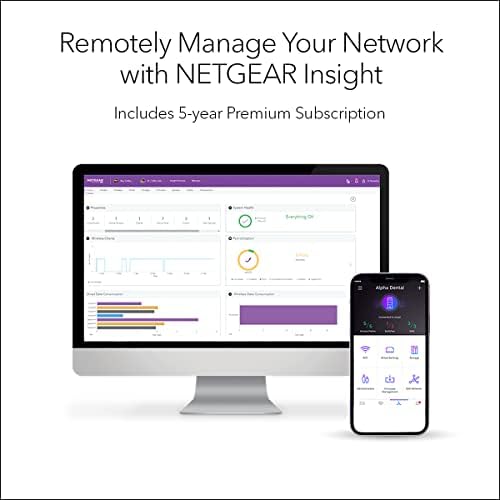 NETGEAR Orbi Pro WiFi 6 Mini Mesh System (SXK30B3) | Router with 2 Satellite Extenders for Business or Home | VLAN, QoS | Coverage up to 6,000 sq. ft., 40 Devices | AX1800 802.11 AX (up to 1.8Gbps)