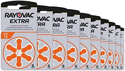 Rayovac WNS-emg-World Big Box Pack Extra Typ 13 Hörgerätebatterien Zinc Air P13 PR48 ZL2, 60 Pieces