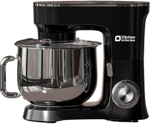 Kitchen in the Box Stand Mixer, 900W 8.5 QT Kitchen Electric Mixer, 10-Speed Large Capacity Tilt-head Food Mixer with Dough Hook, Wire Whip, Flat Beater & Splash Guard (Black)
