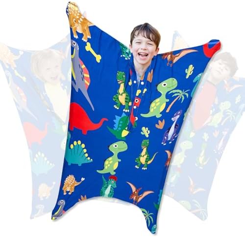 Dinosaur Sensory Body Sock for Autistic, Sensory Socks for Kids, Sensory Items for Lmprove Sensory Processing Disorder, Special Needs Body Socks for Kids with Sensory Issues Gifts (Large)