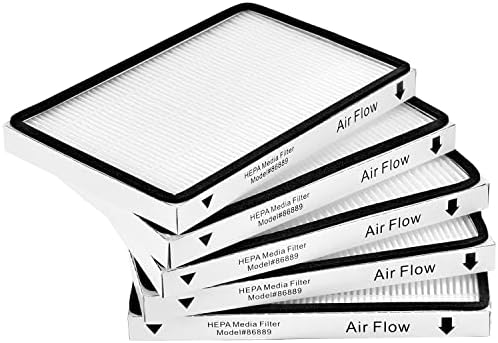 5 Pack EF-1 HEPA Media Filter Replacement for Kenmore 86889, 20-86889, 40324, 53295 Canister and Upright Vacuum Cleaner, For Panasonic Part MC-V199H