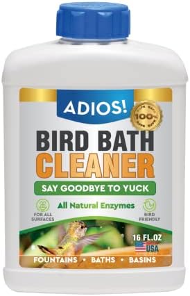 Bird Bath Cleaner for Outdoor Fountains and Bowls, Safely Cleans Metal, Glass and Stone (16oz)
