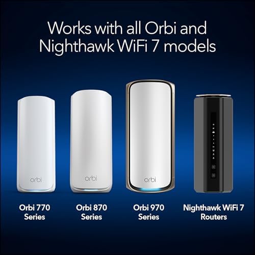 NETGEAR WiFi 7 Wall Mount Kit (RBEWM-10000S) – Compatible with All Orbi WiFi 7 Mesh Systems and Nighthawk WiFi 7 Routers, White