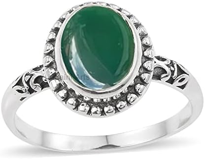 925 Sterling Silver Ring for Womens, Oval Gemstone Unique Handcrafted Ring