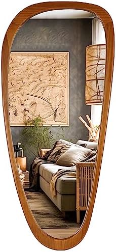 WallBeyond Asymmetrical Mirror, Irregular Mirror Full Length, Boho Wall Mirrors Decorative for Bedroom Living Room Entryway Hall, Mid Century Modern Decor 48" H x 22" W