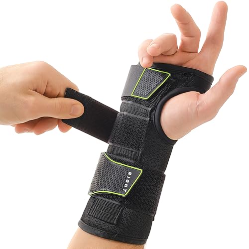 ZOFORE SPORT Premium Carpal Tunnel Wrist Brace Night Support – Wrist Brace for Carpal Tunnel with Metal Splint – Pain Relief for Men & Women - Right Hand - SM