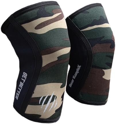 Bear KompleX Knee Sleeves for Men & Women - 5mm/7mm Compression & Heat Retention Neoprene Compression Knee Brace for Weightlifting, Squats & Powerlifting