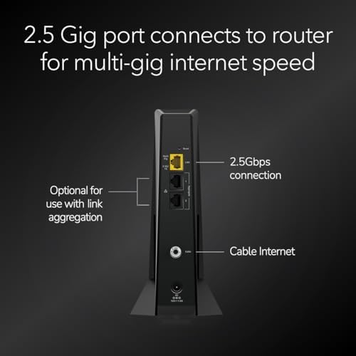 NETGEAR Nighthawk DOCSIS 3.1 Mid/high-Split Cable Modem (CM3000) – Approved for Today’s Fastest Speeds - Works with All Cable Providers Incl. Xfinity, Spectrum, Cox - for Cable Plans up to 2.5Gbps