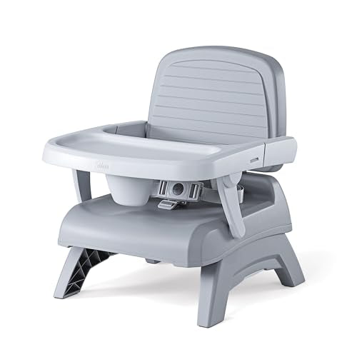 Chicco Bento™ 3-in-1 Portable Booster Seat for Table, Feeding Seat and Toddler Chair for Babies and Toddlers, for Children up to 50 lbs., Lightweight, Compact Fold | Oyster/Grey