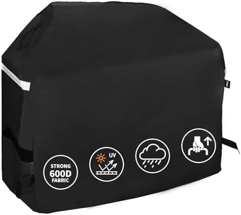Hisencn 57 inch Grill Cover for Dyna Glo 5 Burner dgf510sbp, dgf510pbp-d, dge530bsp-d, Heavy Duty Waterproof Outdoor BBQ Cover for Dyna Glo Premium Grill, All Weather Protection, Fade and UV Resistant