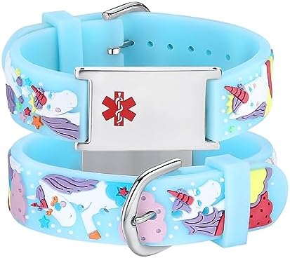 LinnaLove cartoon medical alert id bracelets Parents gift to Son, daughter, brother, sister