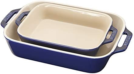 Staub Ceramic 2-pc Rectangular Baking Dish Set - Dark Blue