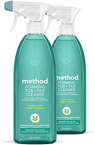 Method Foaming Bathroom Cleaner, Eucalyptus Mint, 28 Ounce, 2 pack, Packaging May Vary