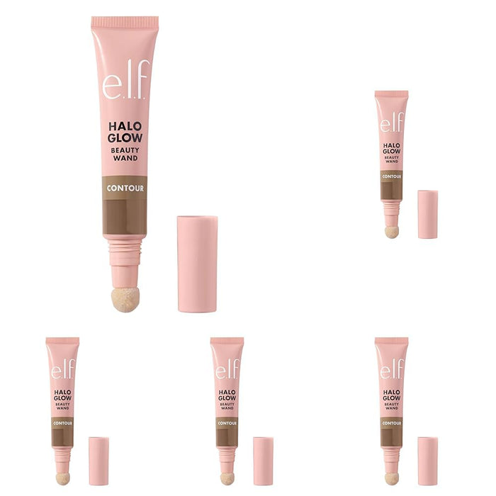 e.l.f. Halo Glow Contour Beauty Wand, Liquid Contour Wand For A Naturally Sculpted Look, Buildable Formula, Vegan & Cruelty-free, Fair/Light (Pack of 5)