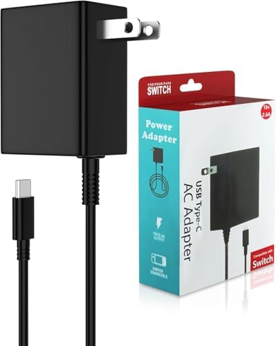 Fast Charger for Nintendo Switch,USB C Type C Power Adapter Compatible with Nintendo Switch/Switch OLED Steam Deck Nintendo Switch OLED Switch Travel Dock with HDMI2.0 USB3.0 Port