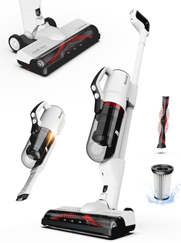 Roomie Tec SlimVac Pro Cordless Stick Vacuum, Lightweight, Detachable Handheld with Powerful Suction, Long-Lasting Battery & HEPA Filter – Multi-Surface Cleaning for Carpets, Hard Floors, Cars & More