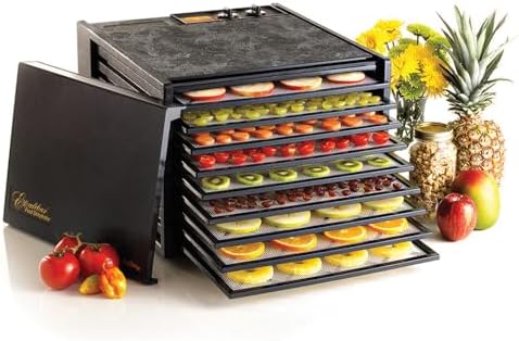 Excalibur Electric Food Dehydrator Machine 9-Tray with 26-Hour Timer, Automatic Shut Off Accurate Temperature Control and Fast Drying with 15 Square Feet of Drying Space, 600-Watts, Black