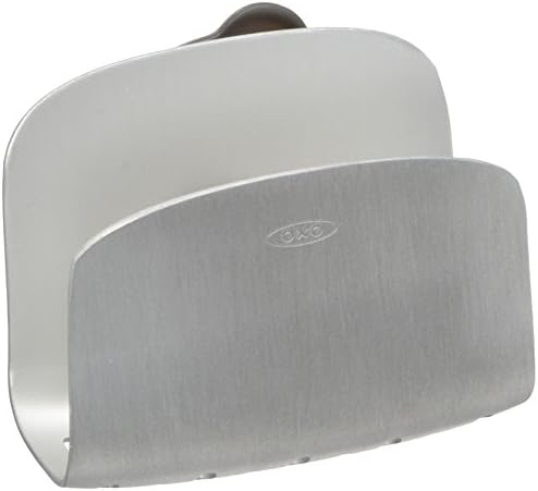 OXO Rust-Proof Aluminum Suction Sponge Holder,Silver,3-inch, 6 ounces