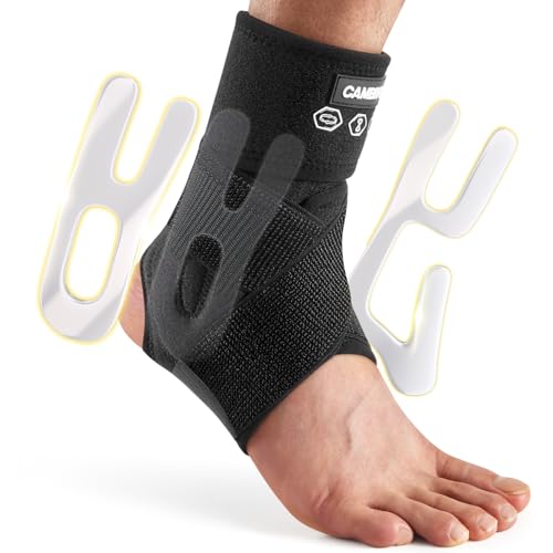 CAMBIVO Ankle Brace for Women & Men, Compression Ankle Support for Sprain & Strain, Achilles Tendonitis, Plantar Fasciitis & Recovery, Ankle Sleeve for Running, Basketball, Football, Daily Use