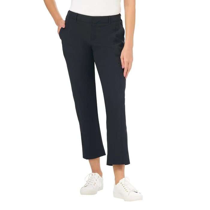 Kirkland Signature Women's Travel Pant - Utility Pocket - Elastic Waistband (Black, 4)