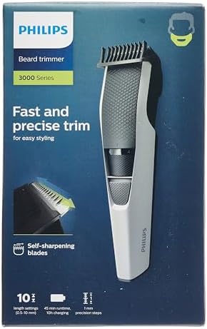 "Philips Beardtrimmer 3000 Series, Beard Trimmer with Lift & Trim Technology (Model BT3206/14)"