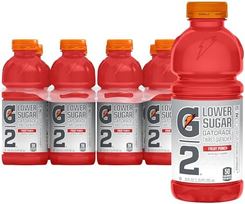 Gatorade G2 Thirst Quencher, Fruit Punch, 20 Fl Oz Bottles, 8 Pack