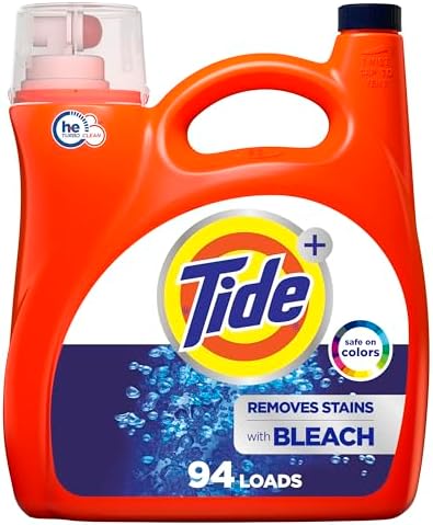 Tide Bleach Alternative Liquid Laundry Detergent, Original Scent, 94 Loads, 132 fl oz