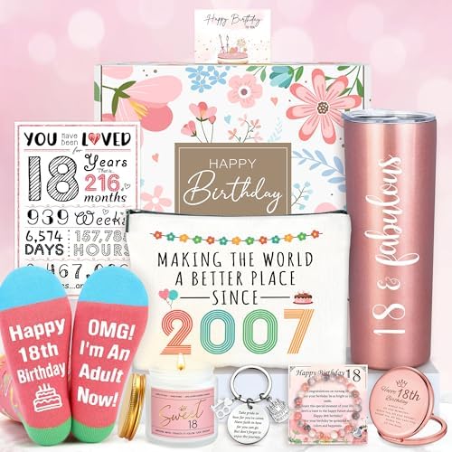 18th Birthday Gifts for Girls 18 Year Old Girl Birthday Gifts Unique Gift for 18 Year Old Girl 18th Birthday Decorations for Girls 18 Birthday Gifts for 18 Year Old Girl Presents for 18 Year Old Girls
