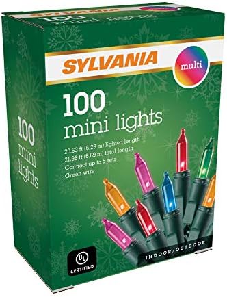 SYLVANIA Mini Multicolored 100 Ct Christmas Lights