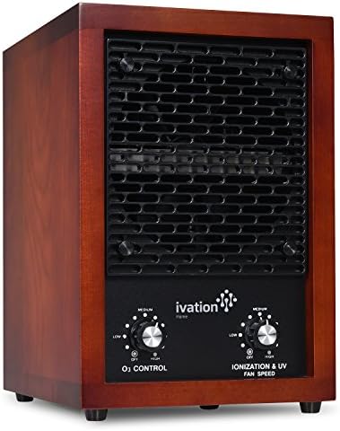 Ivation 5-in-1 HEPA Air Purifier & Ozone Generator, Ionizer & Deodorizer for Up to 3,700 Sq/Ft – Included HEPA, Carbon and Photocatalytic Filters, with UV Light and Negative Ion Generator
