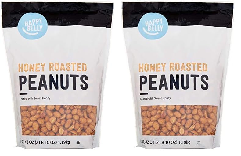 Amazon Brand - Happy Belly Peanut, Honey Roasted, 42 ounce (Pack of 2)
