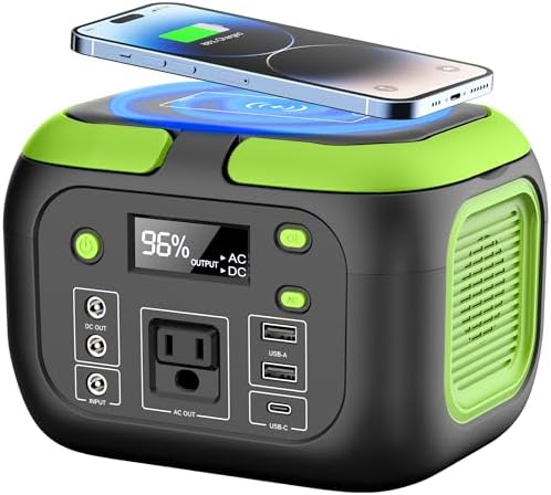 200W Portable Power Station, SinKeu 42000mAh Solar Generator With 110V AC Outlet, DC, USB C, USB QC3.0, 155Wh Backup Battery Pack Power Supply for Camping Essential Road Trip Home Outdoor Emergency
