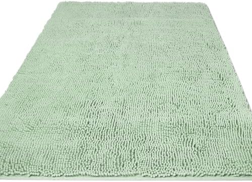 Yeaban Bathroom Runner Rug 36 x 60 Inch – Thick Chenille Long Bath Mat | Absorbent and Washable Extra Large Bath Rug Non-Slip, Soft Runner Rug for Bathroom, Shower, Sink - (Sea Foam)