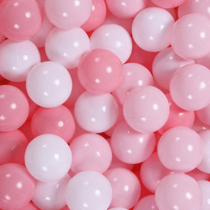Retros Market Ball Pit Balls for Toddlers Kids Plastic Balls for Ball-Pit Playpen Pool Baby Pastel BPA-Free Non Toxic Pastel Crush Proof Bal Pink Light Pink White 100pcs
