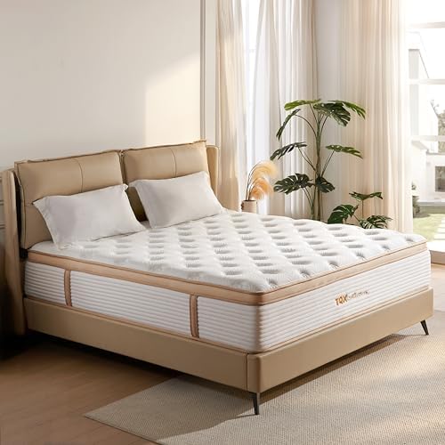 Twin Mattress, 10 Inch Twin Mattress for Kids,Adult,Pocket Springs for Pressure Relief, Motion Isolation CertiPUR-US Certified, Edge Support,Fiberglass Free，Soft Feel but Supportive，365 Night Trial