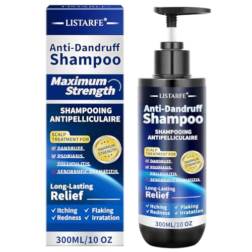 Dandruff Shampoo for Men and Women, Anti-Fungal Shampoo for Psoriasis & Seborrheic Dermatitis – Scalp Treatment for Itching, Flaking & Redness Relief, 300ML