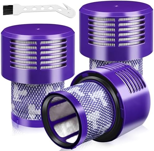Funmit V10 Filters Replacement for Dyson V10 Cyclone Series, V10 Absolute, V10 Animal, V10 Total Clean, V10 Motorhead, SV12 Vacuum Cleaner, Replaces Part # 969082-01, 3 Pack