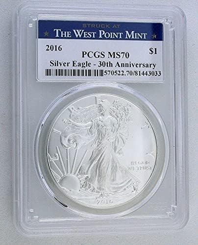 2016 American Silver Eagle - The West Point Mint - PCGS MS70